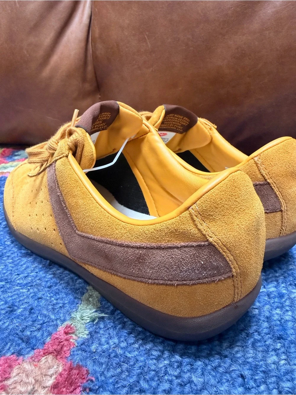 PONY Street Soc ’79 Men’s 9.5 Mustard Suede Leather Brown Retro Sneakers NWOB